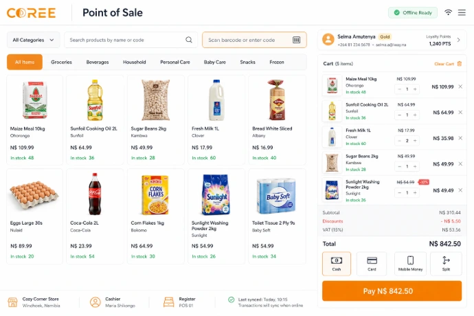 COREE Point of Sale retail management