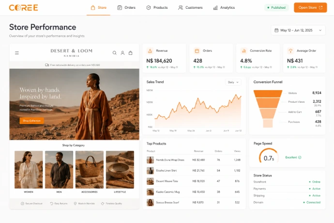 COREE eCommerce online store