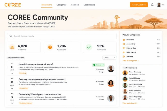 COREE Forum community discussions
