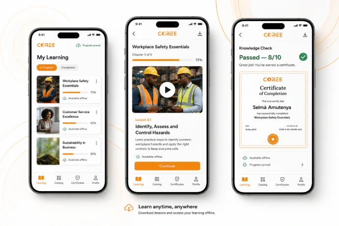 COREE eLearning mobile learning experience