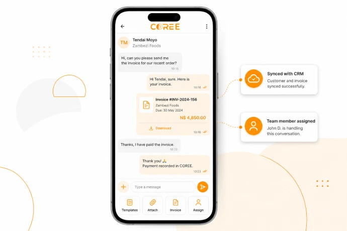 COREE WhatsApp mobile customer communication