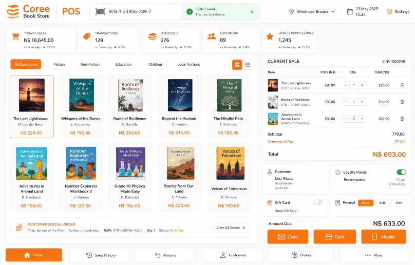 Coree Bookstore Dashboard