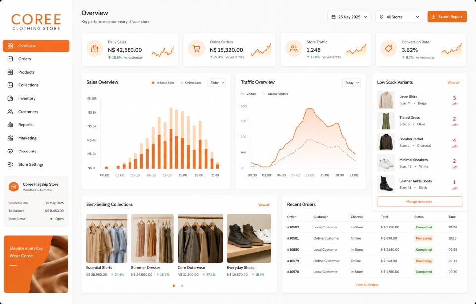 Coree Clothing Store Point of Sale