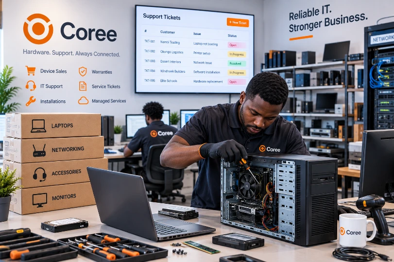 Coree IT Hardware and Support Dashboard